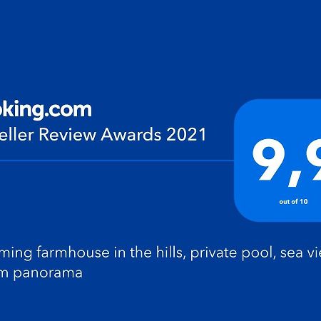 Charming Farmhouse In The Hills, Private Pool, Sea View, Dream Panorama 카마이오레 외부 사진