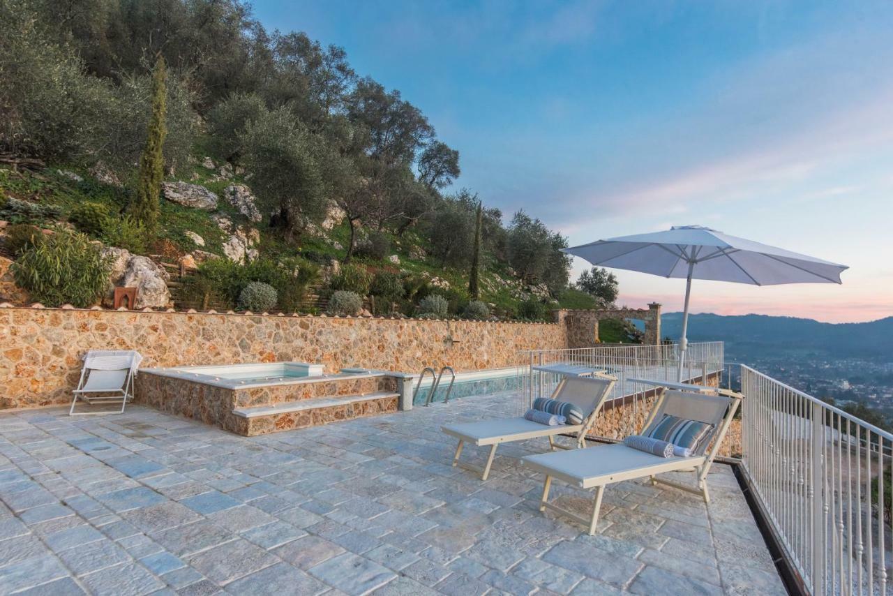 Charming Farmhouse In The Hills, Private Pool, Sea View, Dream Panorama 카마이오레 외부 사진