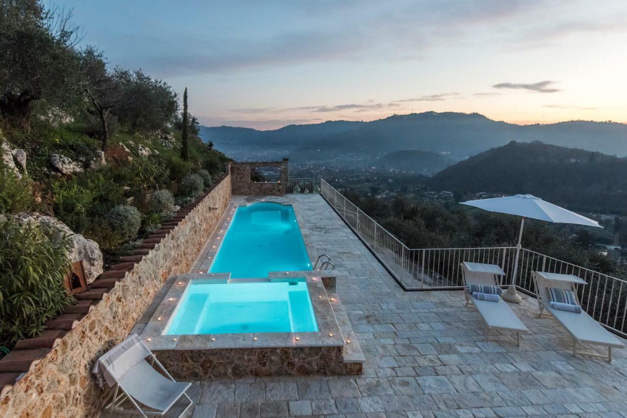 Charming Farmhouse In The Hills, Private Pool, Sea View, Dream Panorama 카마이오레 외부 사진