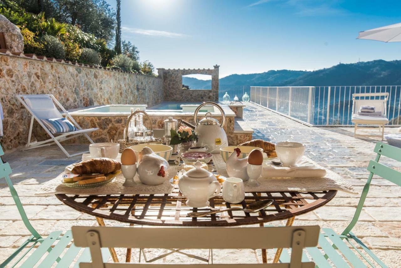 Charming Farmhouse In The Hills, Private Pool, Sea View, Dream Panorama 카마이오레 외부 사진