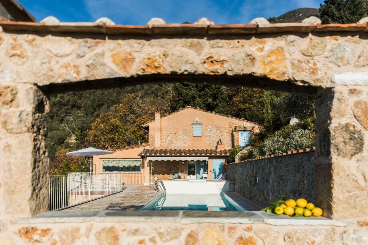 Charming Farmhouse In The Hills, Private Pool, Sea View, Dream Panorama 카마이오레 외부 사진